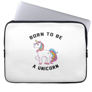 Geboren om een eenhoorn T-shirt te zijn_ Vintage S Laptop Sleeve