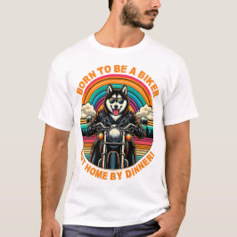 Geboren om een fietser te zijn: Husky Rider Advent T-shirt