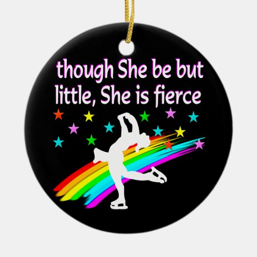 GEBOREN OM EEN FIGURE SKING-CHAMPIE TE ZIJN KERAMISCH ORNAMENT (Voorkant)