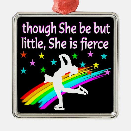 GEBOREN OM EEN FIGURE SKING-CHAMPIE TE ZIJN METALEN ORNAMENT (Voorkant)