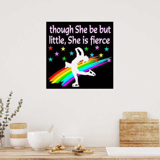 GEBOREN OM EEN FIGURE SKING-CHAMPIE TE ZIJN POSTER (Keuken)