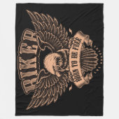 Geboren om een free biker te zijn fleece deken (Voorkant)