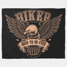 Geboren om een free biker te zijn fleece deken