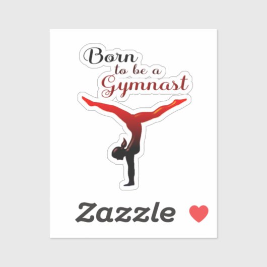 Geboren om een Gymnast Split Handstand te zijn Sticker (Vel)
