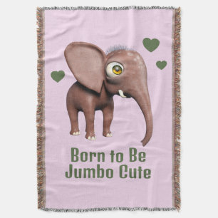Geboren om een jumbo schattige babyolifant te zijn deken