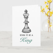 Geboren om een koning te zijn Schaken Spel Speler Kaart (Gele Bloem)