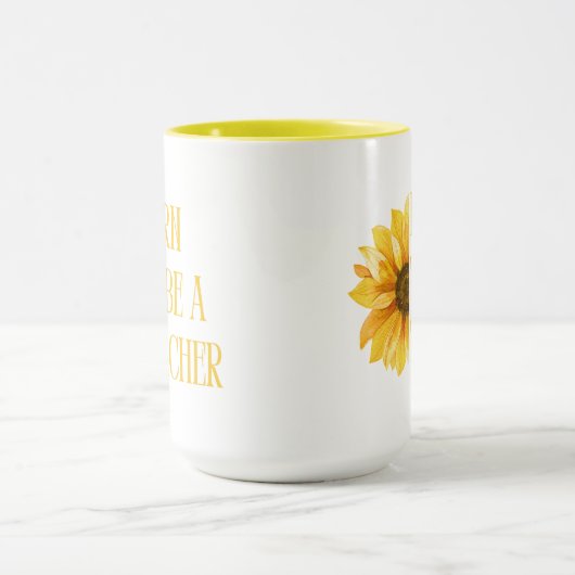 Geboren om een lerarengeschenk, keramische mok, kl mok (Midden)