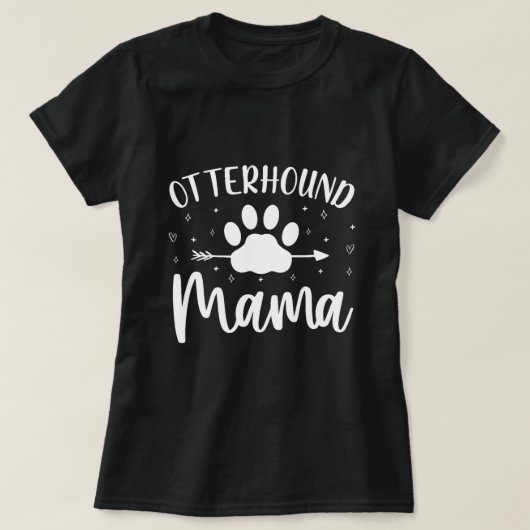 Geboren om een Otterhound Mama Mom Funny Chien Lou T-shirt (Design voorkant)