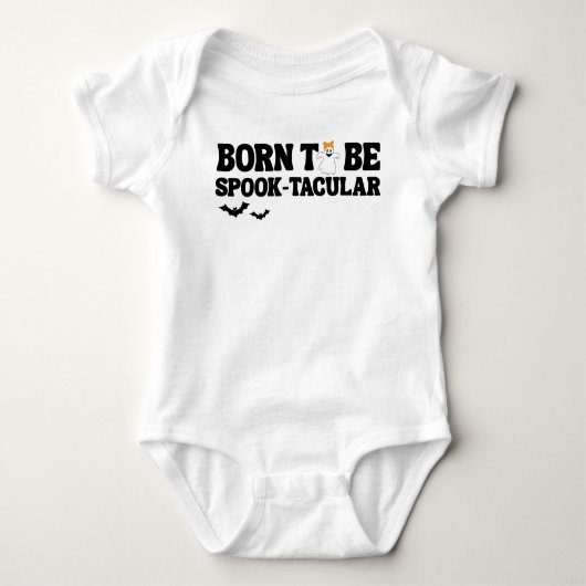Geboren om een spooktaculair Halloween Baby shower Romper (Voorkant)