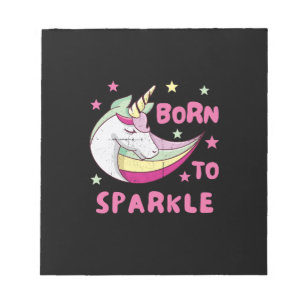 Geboren om een Unicorn Magical Sparkle te worden Notitieblok
