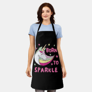 Geboren om een Unicorn Magical Sparkle te worden Schort
