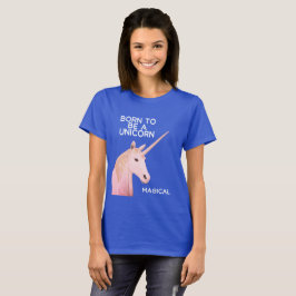 Geboren om een Unicorn Statue-hoofd te worden en M T-shirt