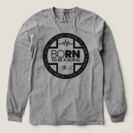 Geboren om een verpleegster licht tri-blend lange shirt