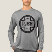 Geboren om een verpleegster licht tri-blend lange  Tri-Blend shirt (Voorkant volledig)