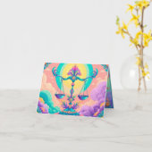 Geboren om een Weegschaal te zijn voor de verjaard Kaart (Gele Bloem)