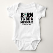 Geboren om een zeemeermin te zijn Meisjes Baby Sho Romper (Voorkant)