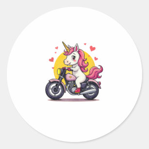 Geboren om eenhoorn te fietsen in motorfietsfan Fa Ronde Sticker
