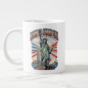 Geboren om fier rechtop te staan Patriotische kuns Grote Koffiekop