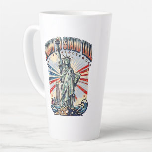 Geboren om fier te staan Patriotische kunst Latte Mok