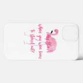Geboren om Flamingo uit te staan Case-Mate iPhone Case (Achterkant (horizontaal))