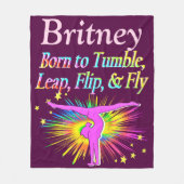 GEBOREN OM GEPERSONALISEERDE FLEECE DEKEN TUMBLE (Voorkant)