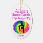 GEBOREN OM GEPERSONALISEERDE GYMNAST ORNAMENT TUMB (Links)