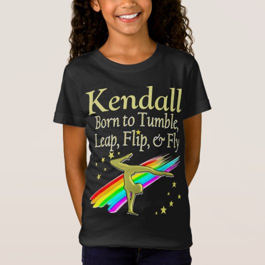 GEBOREN OM GEPERSONALISEERDE GYMNASTTANK OF T-SHIR T-SHIRT (Voorkant)