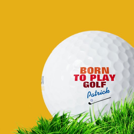 geboren om golf te spelen golfballen
