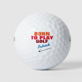 geboren om golf te spelen golfballen (Voorkant)