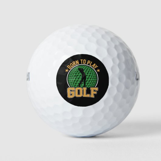 Geboren om Golf te spelen Golfballen (Voorkant)