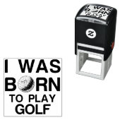 Geboren om golf te spelen  zelfinktende stempel (In situ)