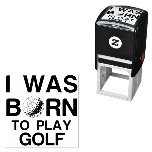 Geboren om golf te spelen  zelfinktende stempel (In situ)
