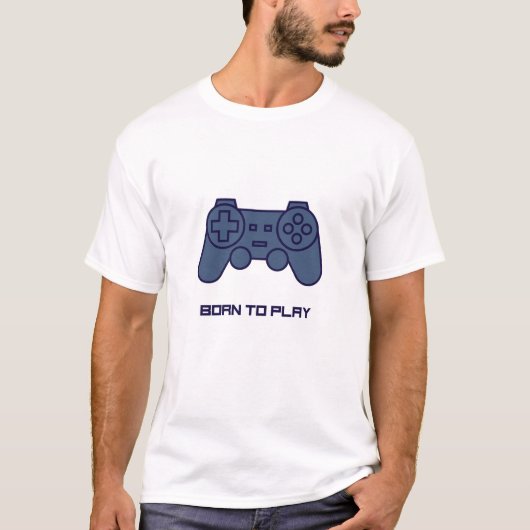 Geboren om Gradiënt Gamepad Kunst te spelen T-shirt (Voorkant)
