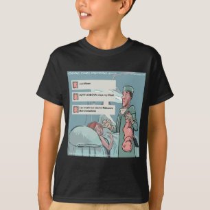 Geboren om grappige cartoon te tweeten t-shirt
