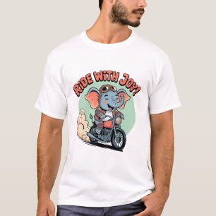 Geboren om grappige getatoeëerde olifant te berijd t-shirt
