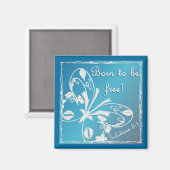 Geboren om gratis te worden magneet (Voorkant / Achterkant)