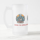Geboren om G'rill BBQ Master Fun Pun te zijn Matglas Bierpul (Links)