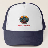 Geboren om G'rill BBQ Master Fun Pun te zijn Trucker Pet (Voorkant)