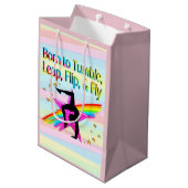 GEBOREN OM GYMNASTIEK CADEAU TAS TUMBLE MEDIUM CADEAUZAKJE (Achterkant Gekanteld)