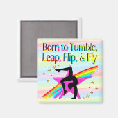 GEBOREN OM GYMNASTIEKMAGNEET TE TUIMELEN MAGNEET (Voorkant / Achterkant)