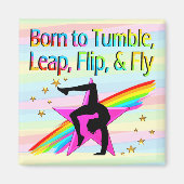 GEBOREN OM GYMNASTIEKMAGNEET TE TUIMELEN MAGNEET (Voorkant)