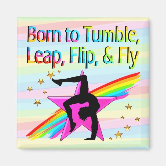 GEBOREN OM GYMNASTIEKMAGNEET TE TUIMELEN MAGNEET (Voorkant)