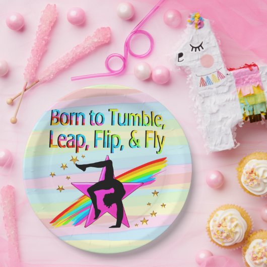 GEBOREN OM GYMNASTIEKPAPIER BORDEN TUMBLE PAPIEREN BORDJE (Feest)
