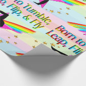  GEBOREN OM GYMNASTISCHE CADEAUVERPAKKING TE TUMLE CADEAUPAPIER (Hoek)