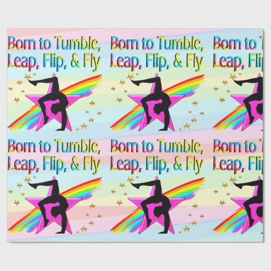  GEBOREN OM GYMNASTISCHE CADEAUVERPAKKING TE TUMLE CADEAUPAPIER (Vlak)