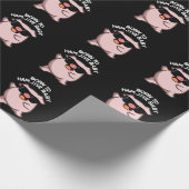 Geboren om Ham Jive Baby Funny Pig Pun Dark BG Cadeaupapier (Hoek)