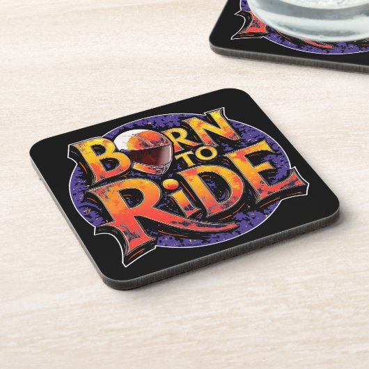 Geboren om hard plastic coaster te rijden bier onderzetter (Linkerzijde)