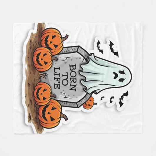 Geboren om het leven te zijn fleece deken (Voorkant (Horizontaal))