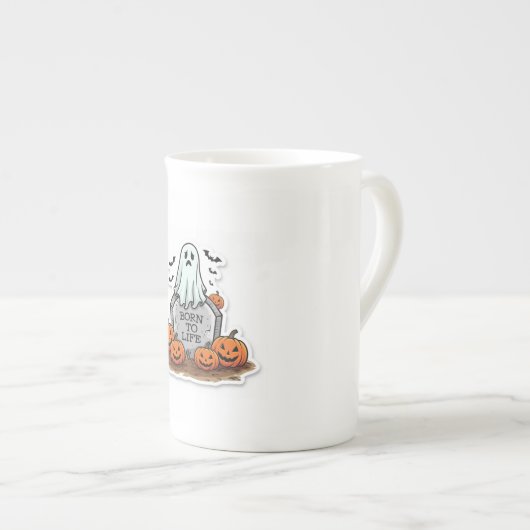 Geboren om het leven te zijn porselein kop (Voorkant rechts)