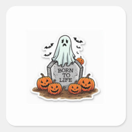 Geboren om het leven te zijn vierkante sticker